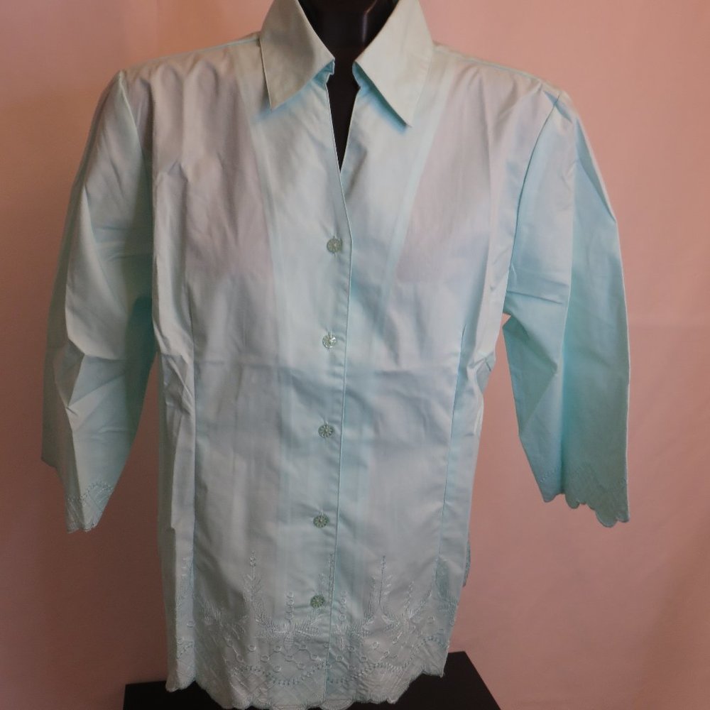 Tradition Country Collection (Sears):  Light Green Blouse